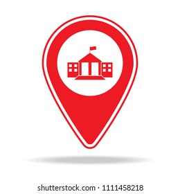 political map pin icon. Element of warning navigation pin icon for mobile concept and web apps. Detailed political map pin icon can be used for web and mobile on white background