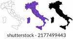 Political map republic of italy