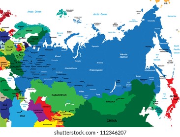 Russia Map Images Stock Photos Vectors Shutterstock