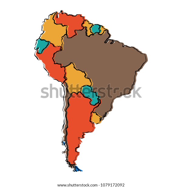 Political Map South America Stock Vector Royalty Free Shutterstock