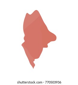 Political map of the state of Maine, Vector illustration