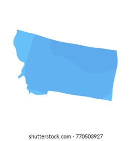 Political map of the state of Montana, Vector illustration