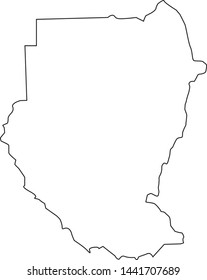 political map of Sudan country