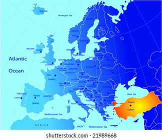 Political map of Turkey