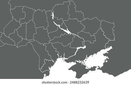 Mapa político de Ucrania aislado sobre fondo blanco. para diseños de Sitio web, fondo, educación, preciso, personalizable, Viajes por todo el mundo, mapa silueta de fondo, geografía de la tierra, política, informes