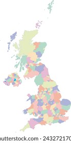 Political map of the United Kingdom