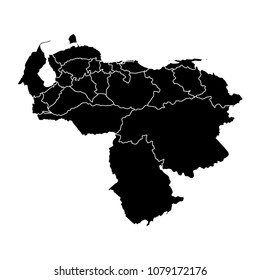 Political map of Venezuela