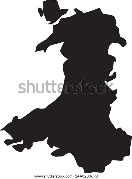 Political Map Wales Country Stock Vector (Royalty Free) 1440233693 ...