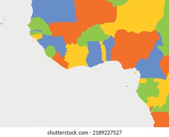 Political map of Western Africa