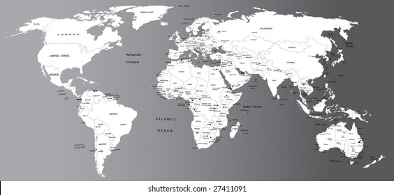 Political map of world