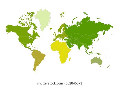 Political map of the world. Colorful world map-countries. Vector illustration