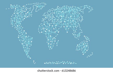 Political map of the world. High Detail World map. All elements are separated in editable layers clearly labeled. Vector abstract.
