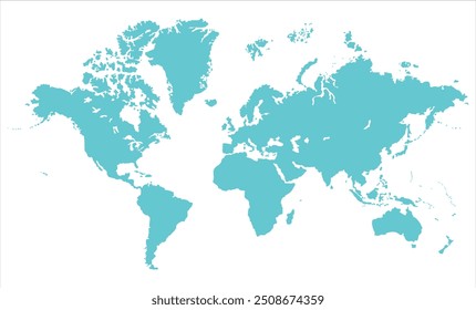 Political map of world-14, world map vector image, modern world map, Illustration, eps 10, worldwide, all continents, all contries, world wide project,