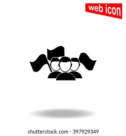 Political meeting icon.