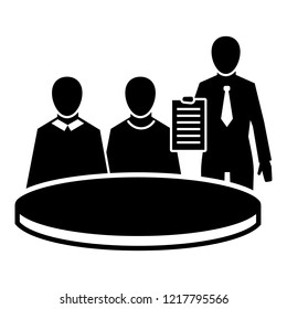 Political meeting icon. Simple illustration of political meeting vector icon for web design isolated on white background