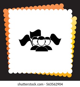 Political meeting  icon. Vector design. 