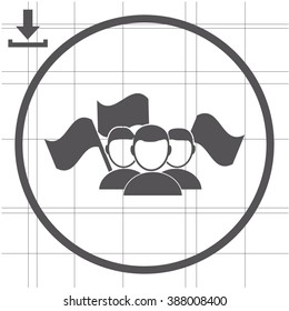 Political meeting vector icon.