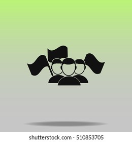 Political meeting vector icon