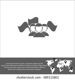Political meeting vector  icon.