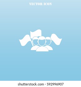 Political meeting vector  icon.