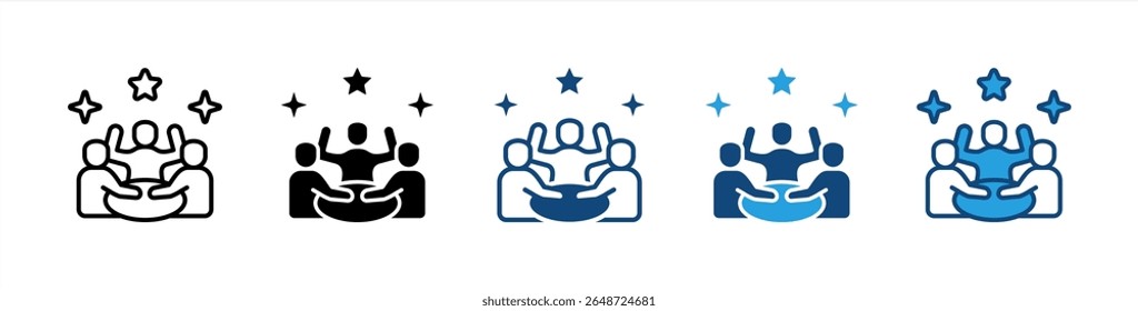 Political Party icon set multiple style collection