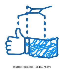 political puppet doodle icon sketch vector. political puppet sign. isolated symbol illustration