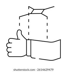 political puppet line icon vector. political puppet sign. isolated contour symbol black illustration