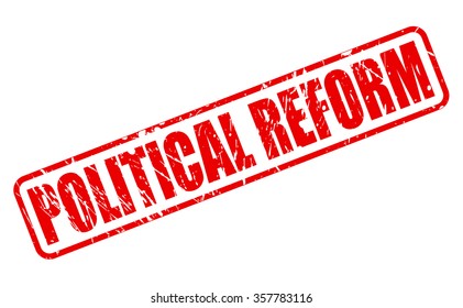 POLITICAL REFORM red stamp text on white