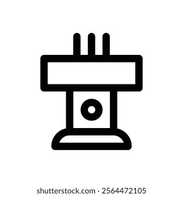 Political science. Editable stroke vector icon.