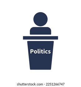 Political speech. Election speech. Vector.
