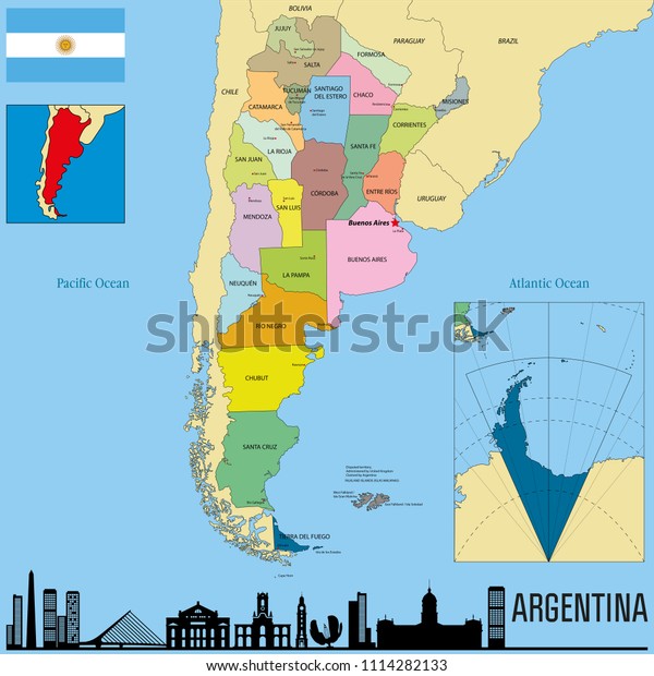 map of argentina regions Political Vector Map Argentina All Regions Stock Vector Royalty map of argentina regions