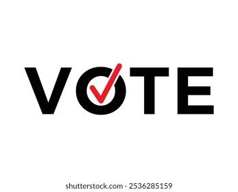 political vote word with checkmark symbols vector illustration transparent background