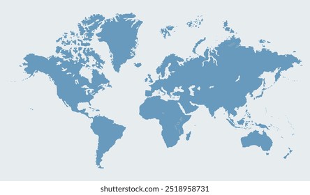 Mapa do mundo político 02, silhuetas mapa do mundo, gráfico do mapa do mundo moderno, Países Silhuetas Ilustrações de Stock, Vetores