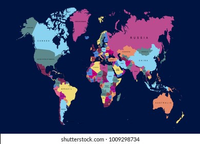 Political world map