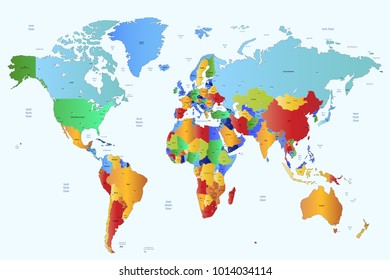 Political world map