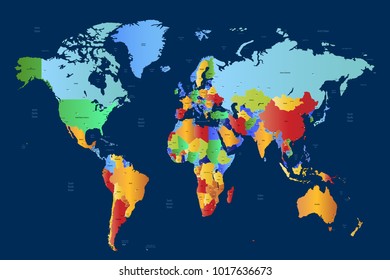 Political world map