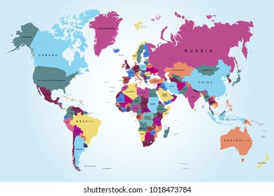 Political world map