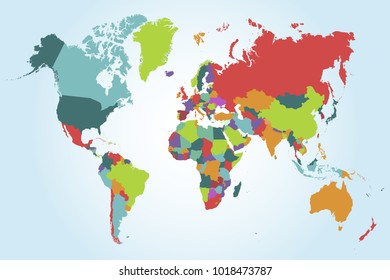 Political world map