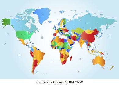Political world map