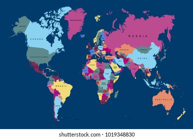 Political world map
