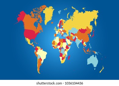 Political world map