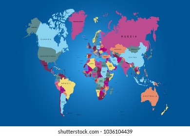 Political world map