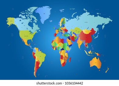 Political world map