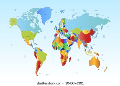 Political world map