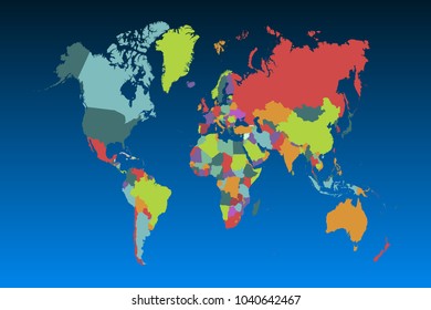 Political world map