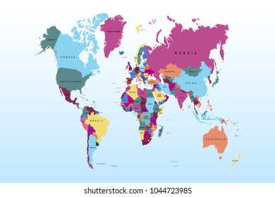 Political world map