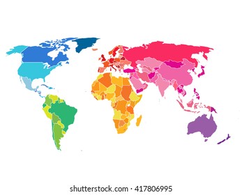 Political World Map Stock Vector (Royalty Free) 417806995 | Shutterstock