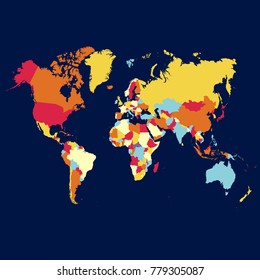 Political world map