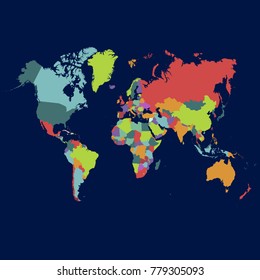 Political world map