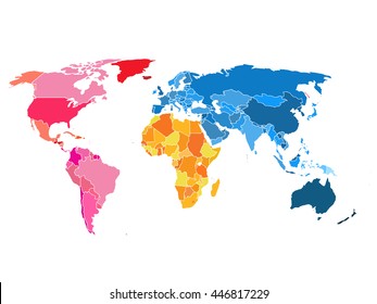 Political World Map World Map Blank Stock Vector (Royalty Free ...